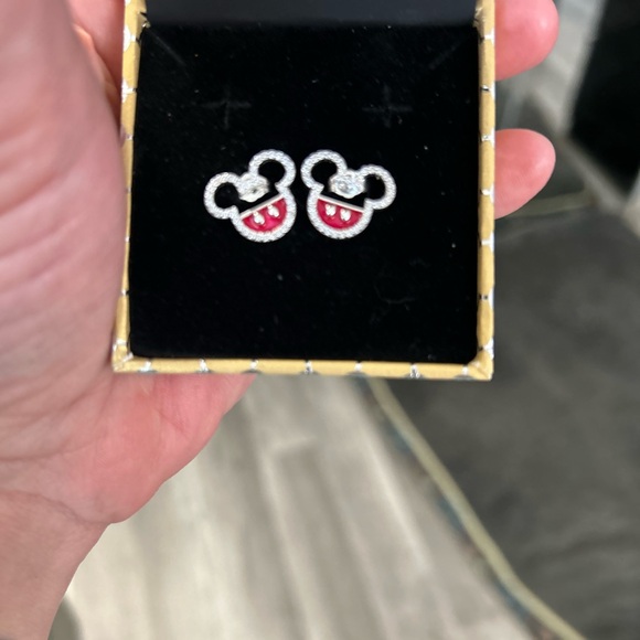 Disney Red Mickey Mouse Stud Earrings - Picture 2 of 5